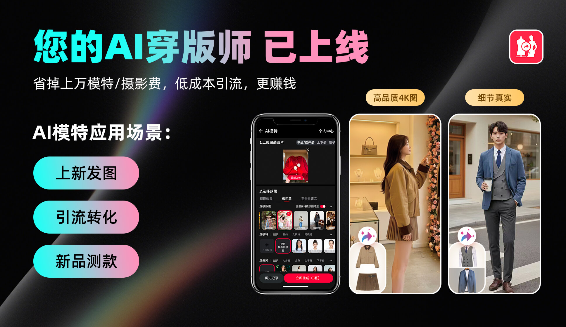 秦丝进销软件功能-AI模特